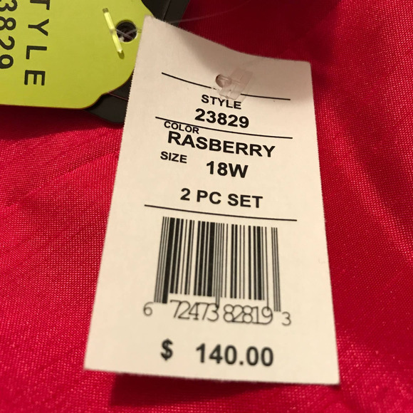 Dana Kay Rasberry and Green Two Piece Floral Maxi Dress w/Jacket, NWT, Size 18W - Picture 10 of 10